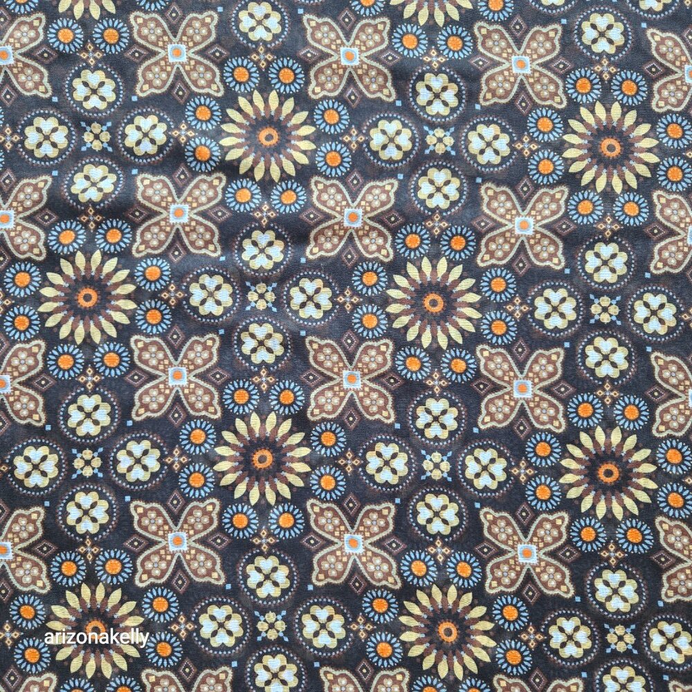 NWT Vera Bradley Medallian Flowers Brown Earth Tones Scarf - Picture 5 of 10